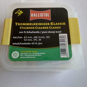 Ballistol felt cleaning barrel cal. .38 / 60 pcs.